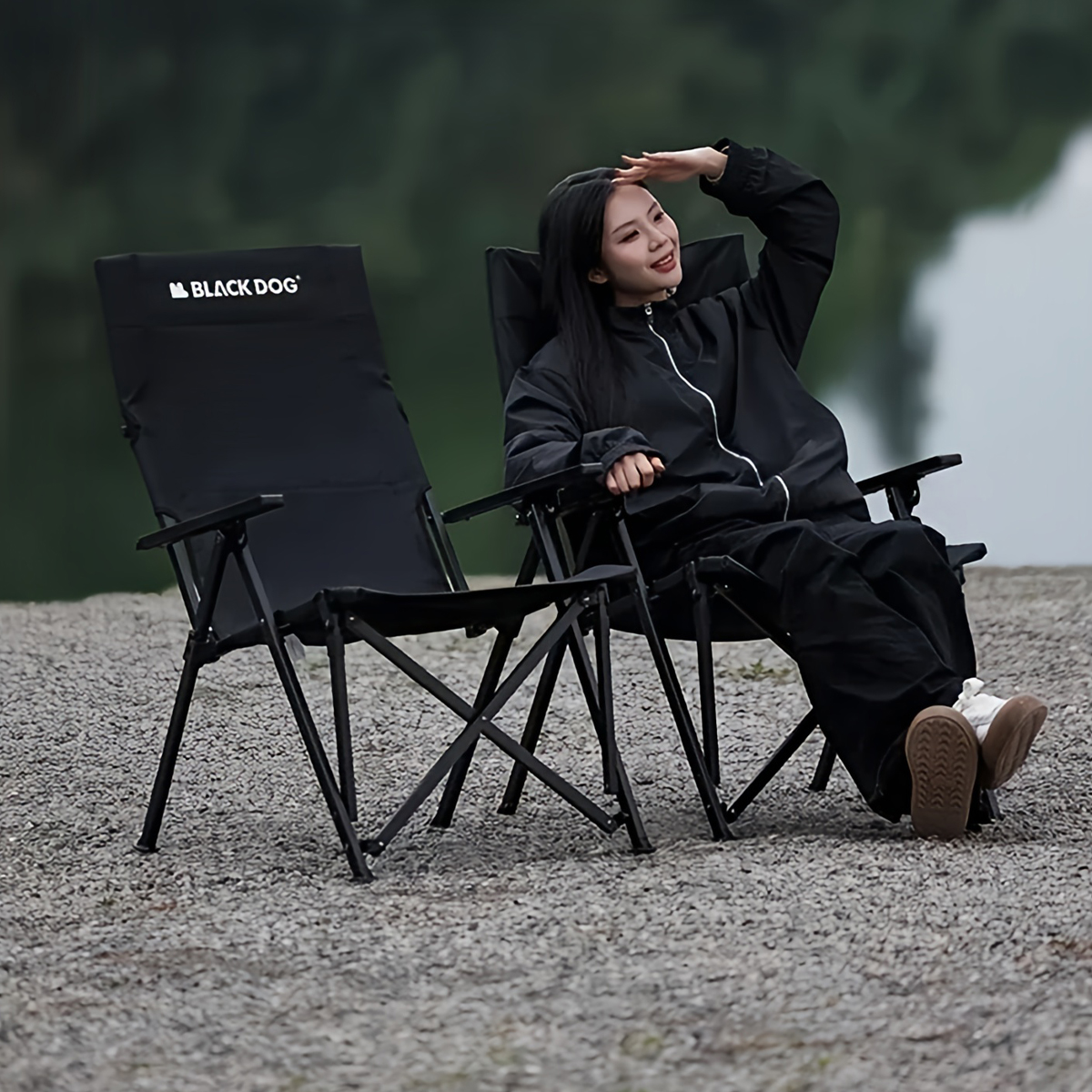 Blackdog Ghế Cắm Trại Gấp Gọn Lưng Cao Tựa Đầu CBD2450JJ042