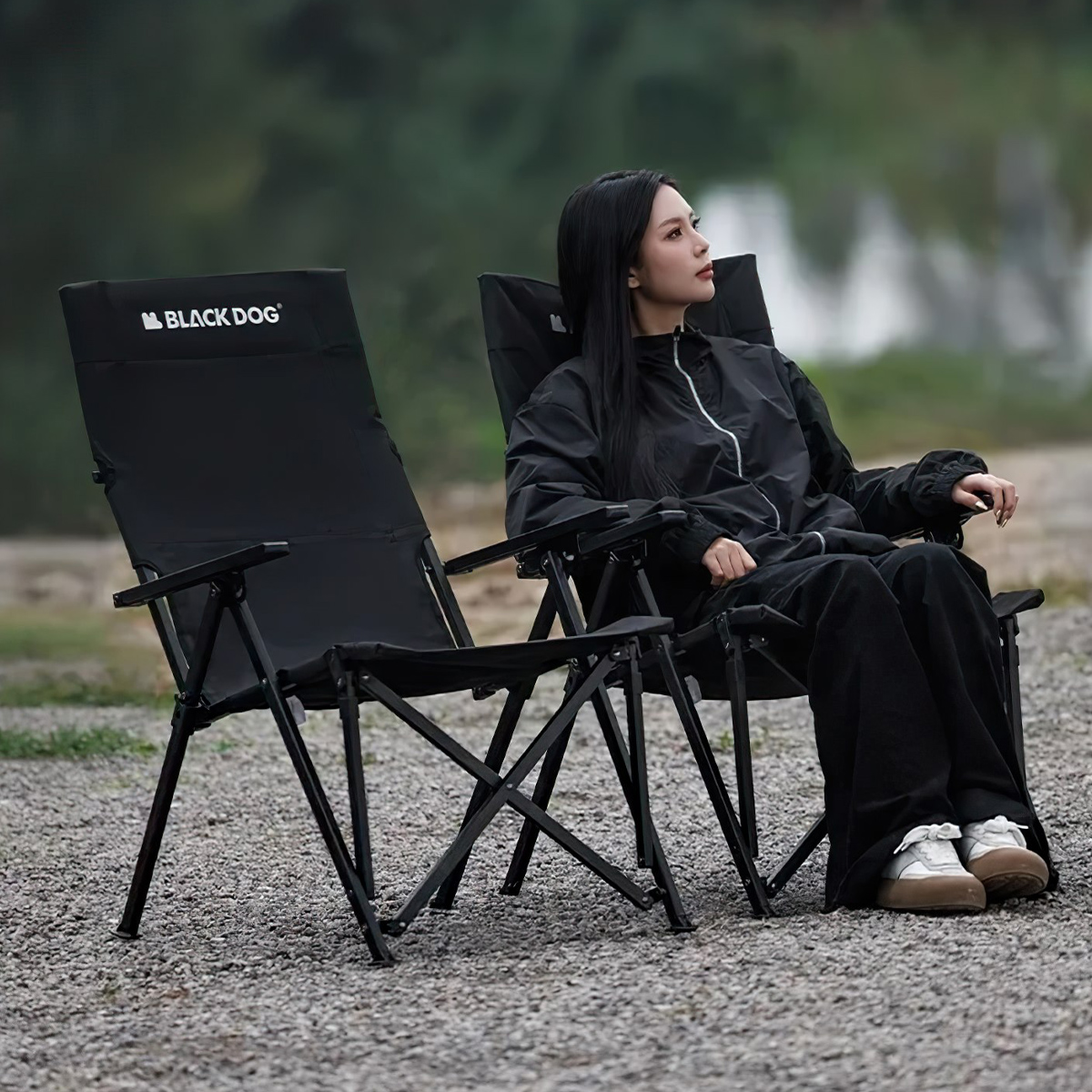 Blackdog Ghế Cắm Trại Gấp Gọn Lưng Cao Tựa Đầu CBD2450JJ042