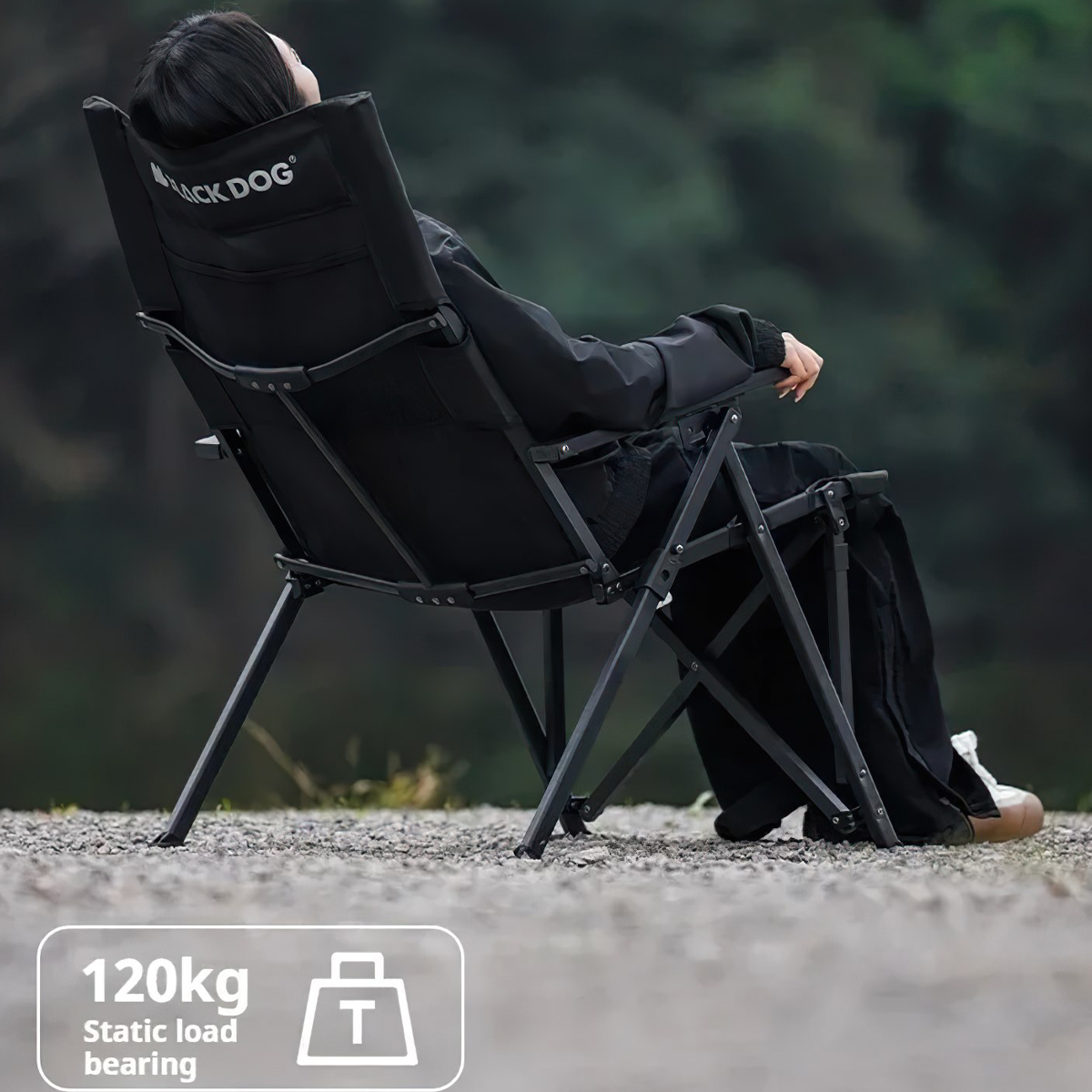 Blackdog Ghế Cắm Trại Gấp Gọn Lưng Cao Tựa Đầu CBD2450JJ042