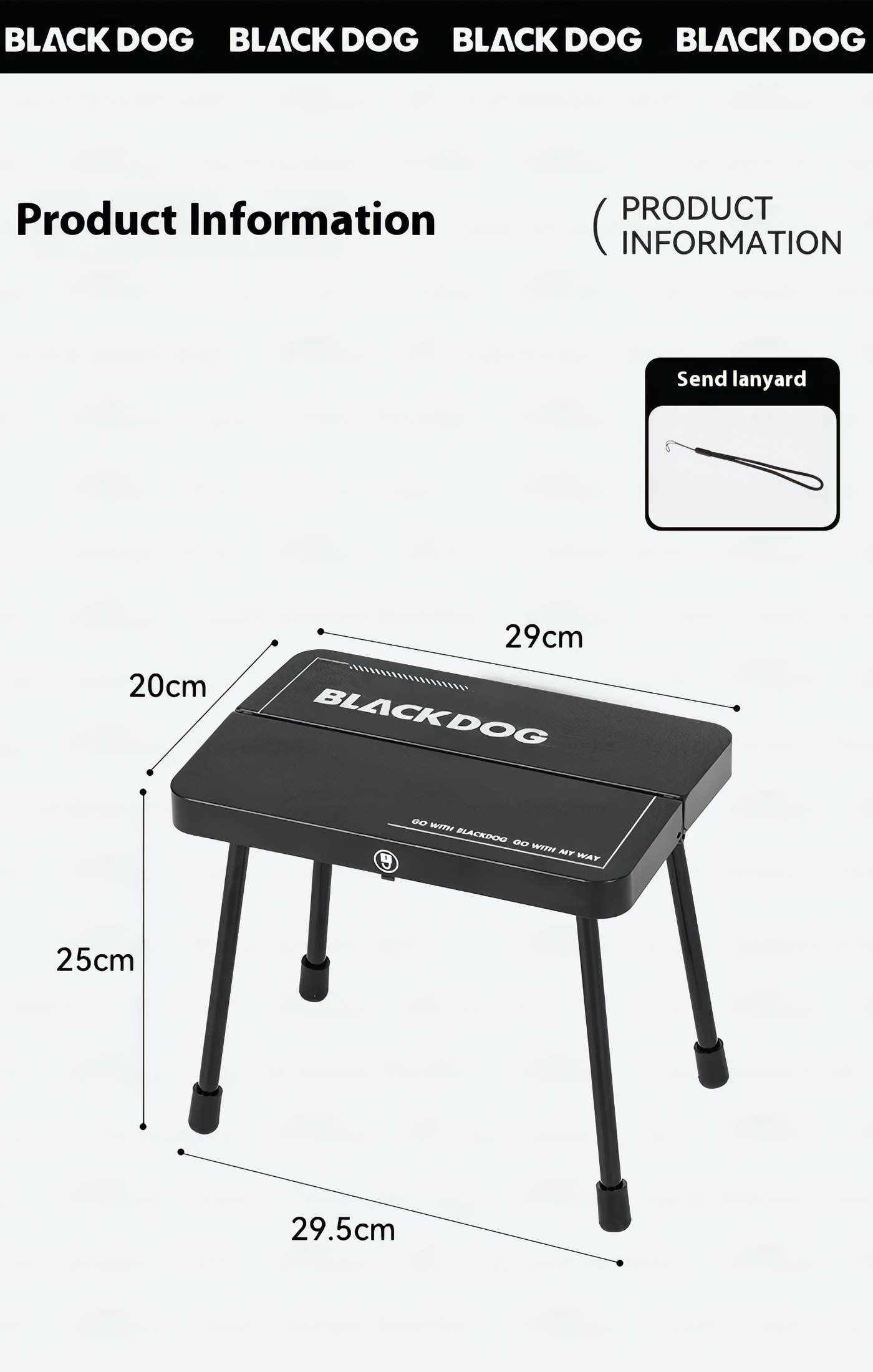 Blackdog Ghế Đẩu Gấp Gọn Cắm Trại Bỏ Túi CBD2550JJ051