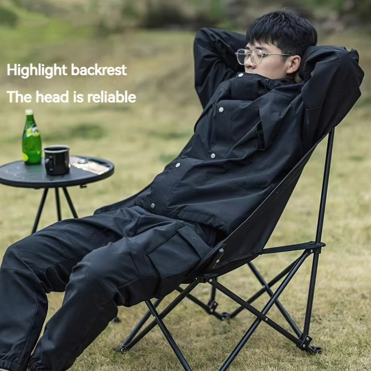 Blackdog Ghế Mặt Trăng Xếp Gọn Cắm Trại Tựa Lưng CBD2300JJ026