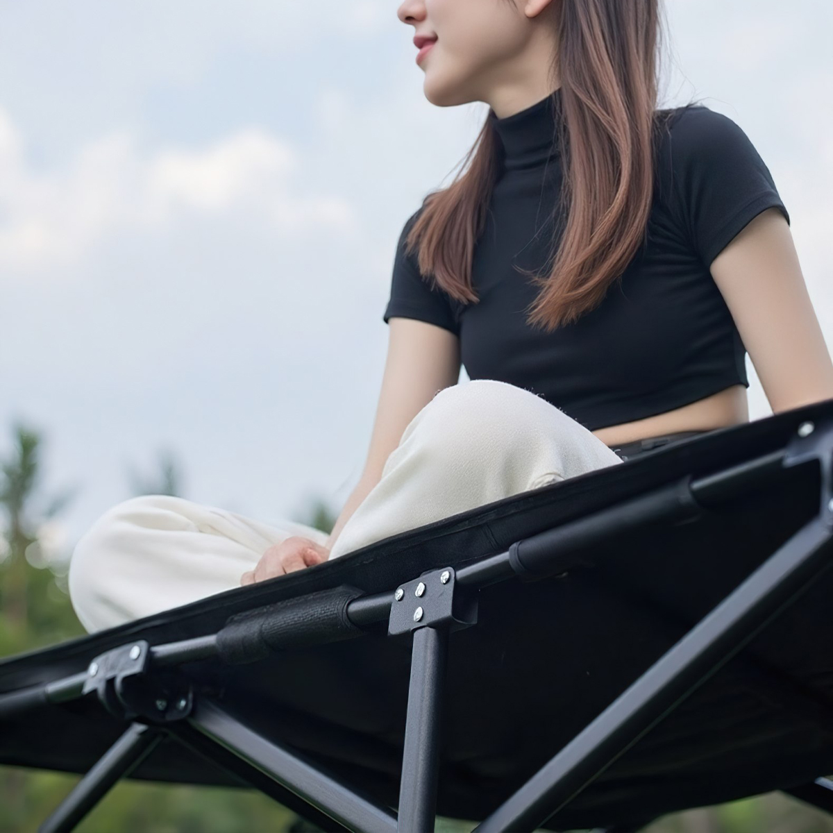 Blackdog Giường Cot Xếp Gọn Cắm Trại Dã Ngoại CBD2550WS059