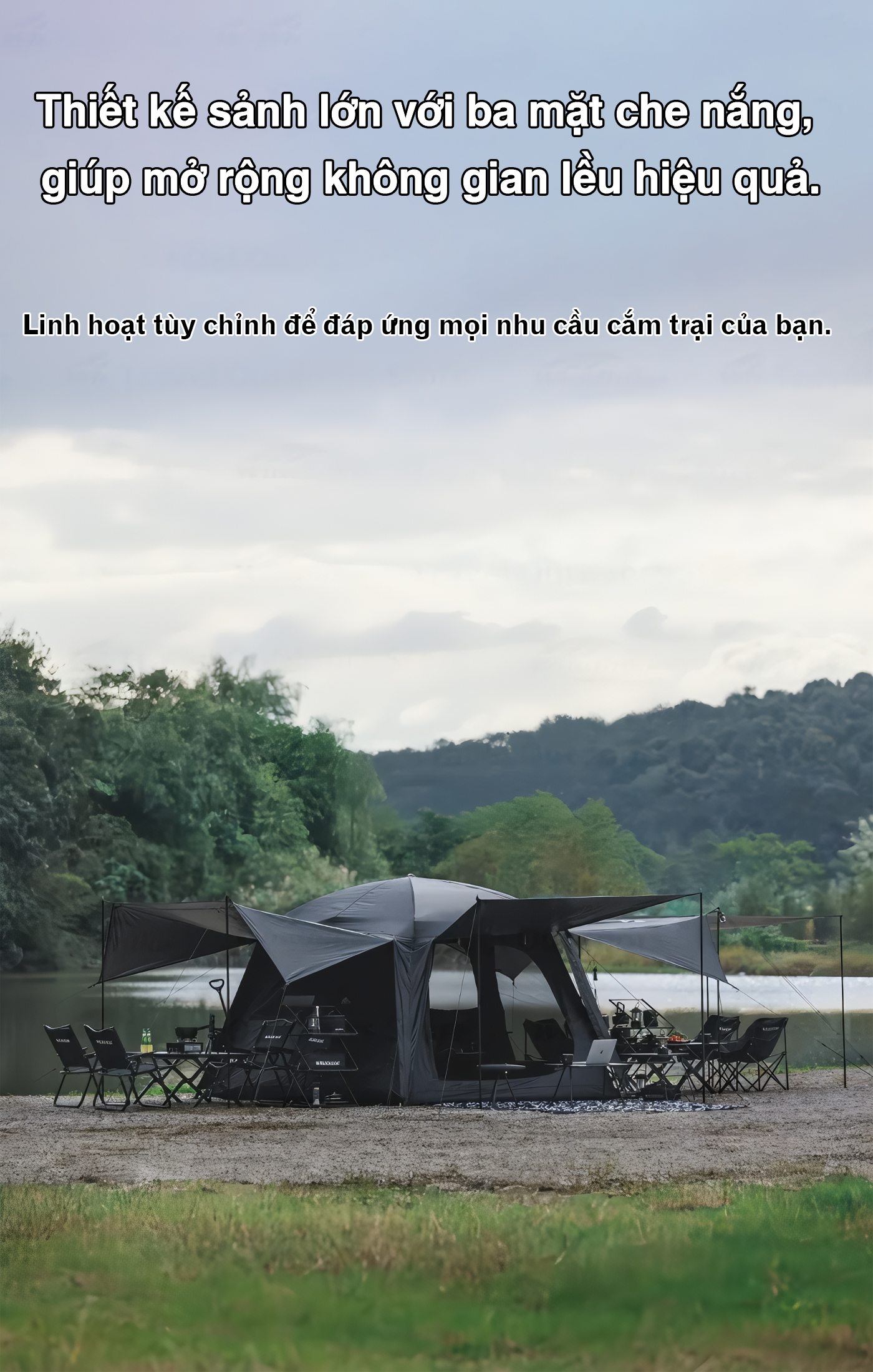 Blackdog Lều Cắm Trại 6 Người Dựng Nhanh Mountain Garden 6.8 CBD2450WS050