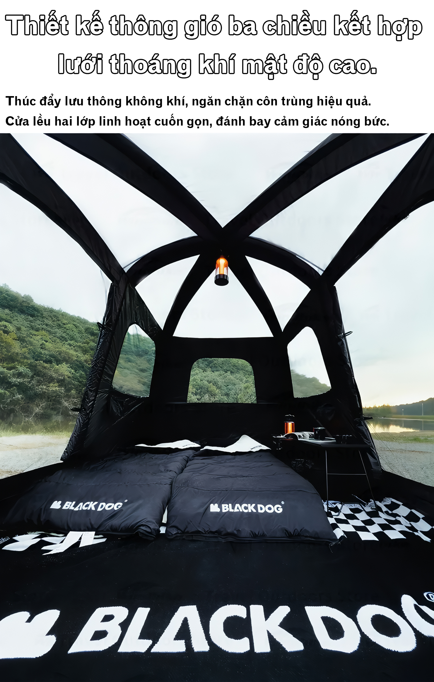 Blackdog Lều Cắm Trại 6 Người Dựng Nhanh Mountain Garden 6.8 CBD2450WS050