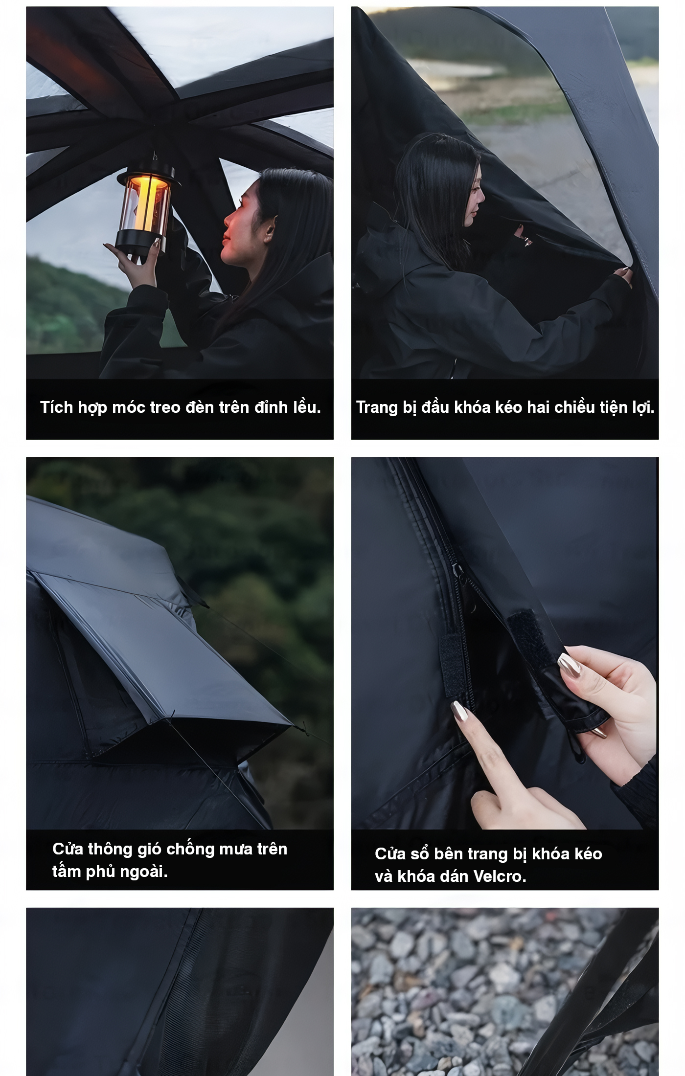 Blackdog Lều Cắm Trại 6 Người Dựng Nhanh Mountain Garden 6.8 CBD2450WS050