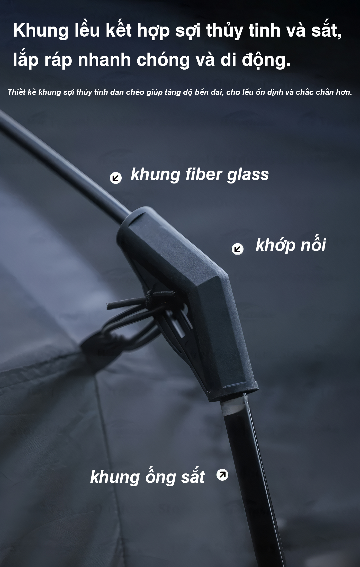 Blackdog Lều Cắm Trại 6 Người Dựng Nhanh Mountain Garden 6.8 CBD2450WS050