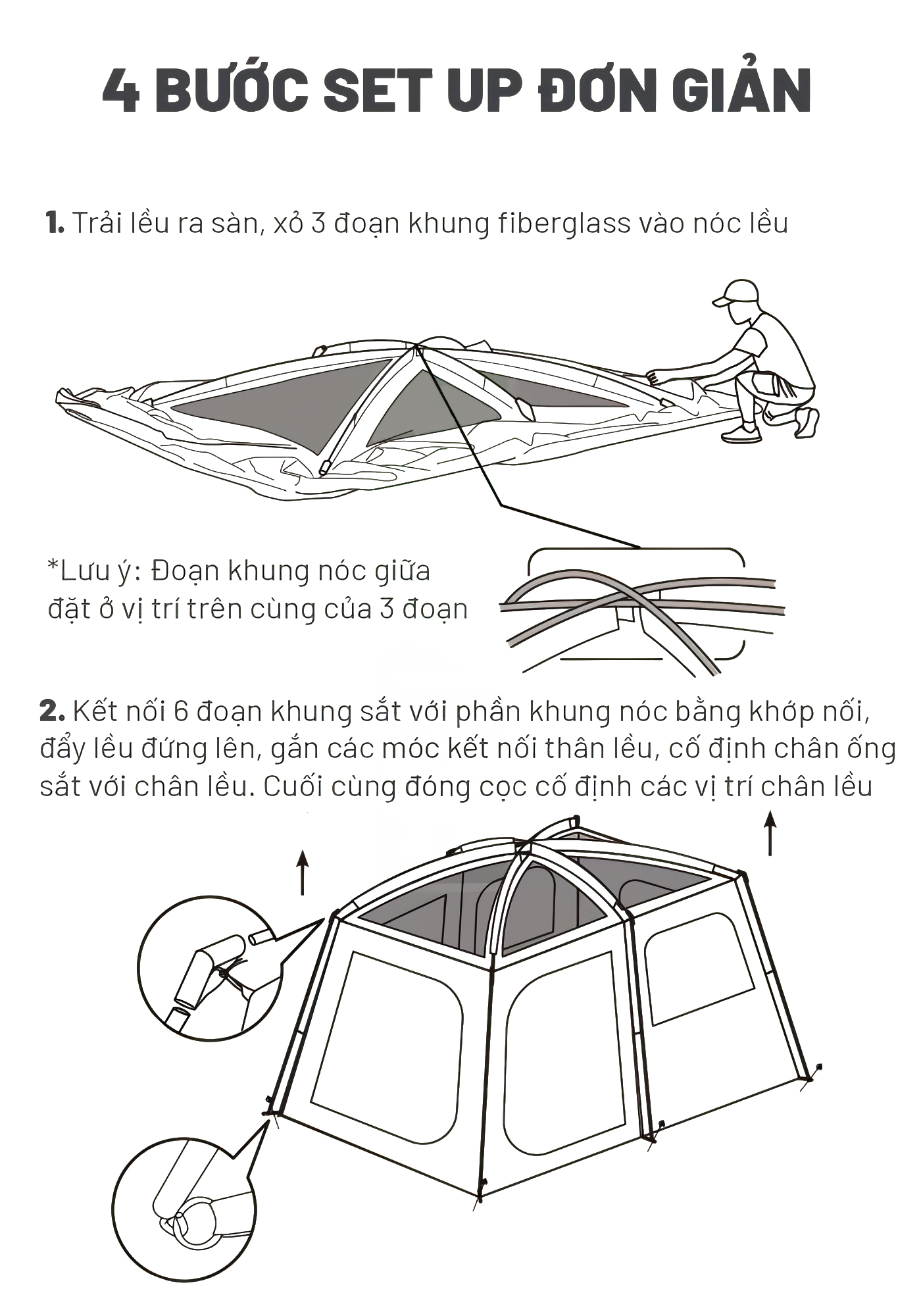 Blackdog Lều Cắm Trại 6 Người Dựng Nhanh Mountain Garden 6.8 CBD2450WS050