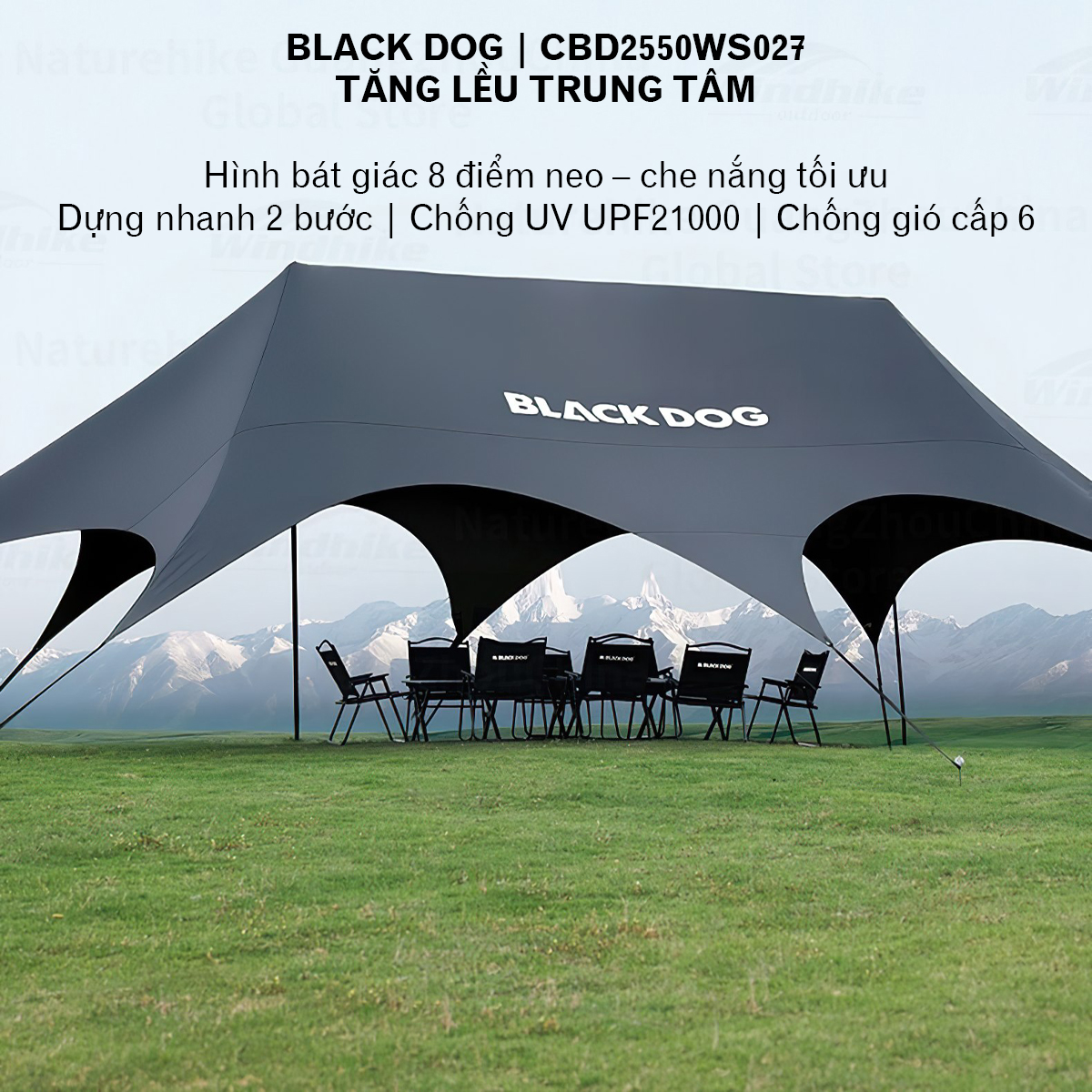 Blackdog Lều Trung Tâm Cắm Trại (lều tăng) 16 người CBD2550WS027