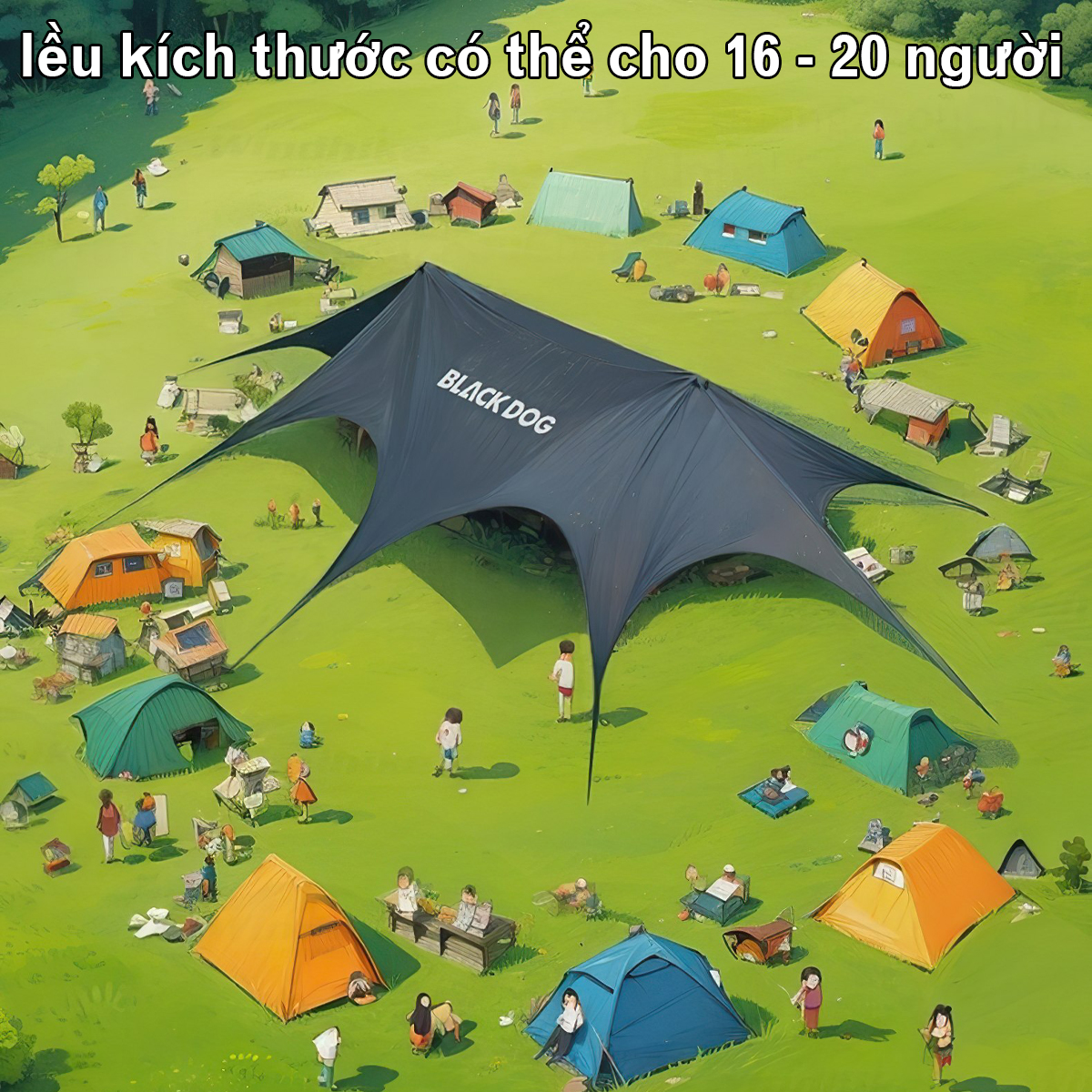 Blackdog Lều Trung Tâm Cắm Trại (lều tăng) 16 người CBD2550WS027