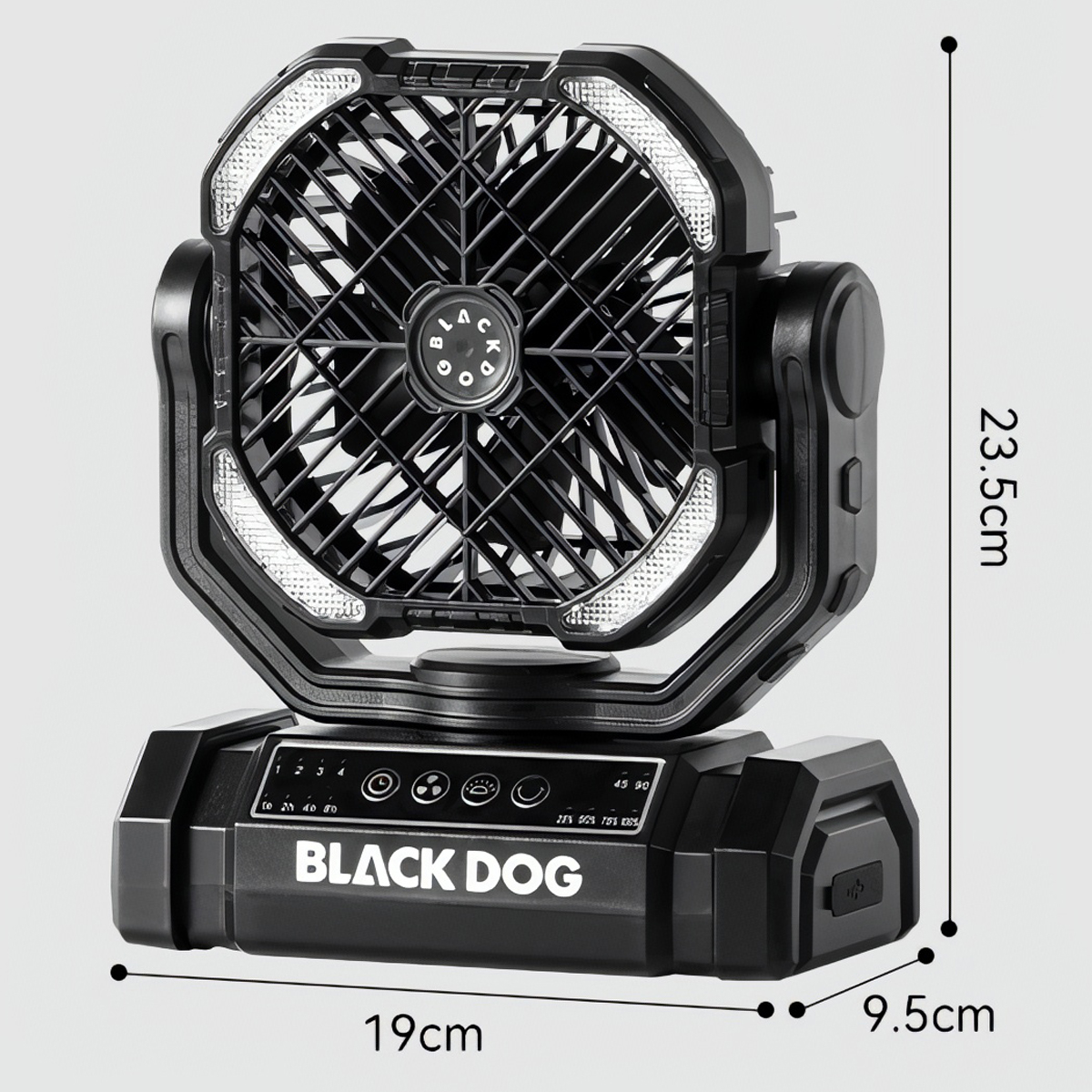 Blackdog Quạt Sạc Cắm Trại 10,000mAh Kiêm Đèn CBD2550ZM038