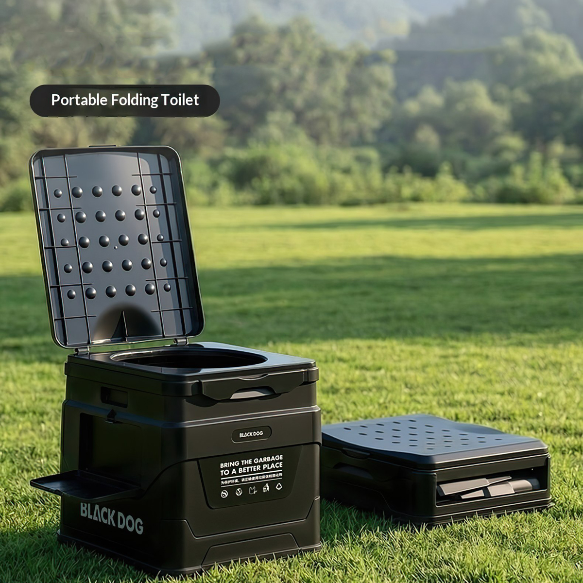 Blackdog Toilet Di Động Xếp Gọn Cắm Trại Dã Ngoại CBD2550PJ079