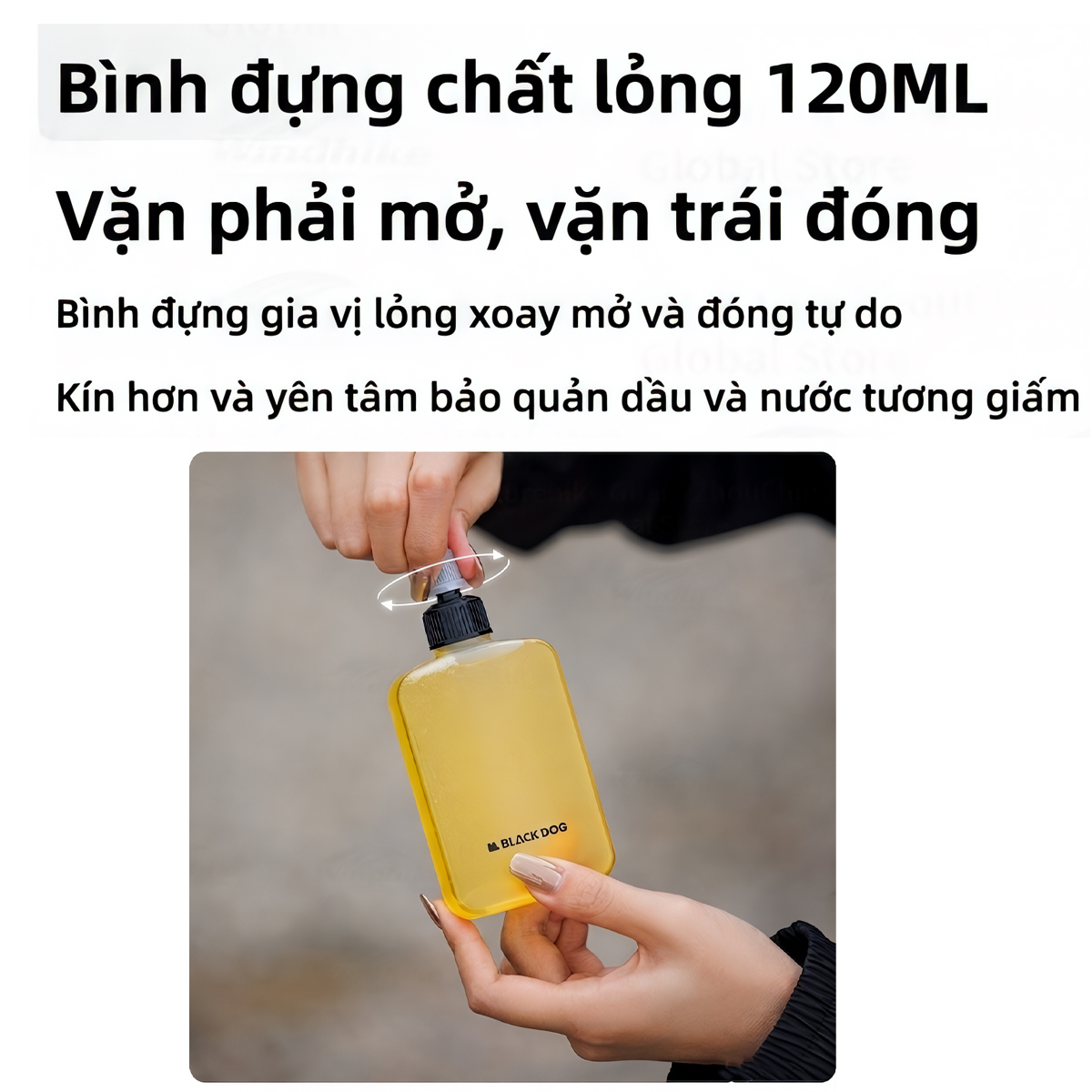 Blackdog Túi đựng chai lọ gia vị (kèm 7 lọ) Cắm Trại CBD2450XB019