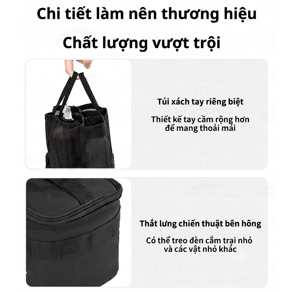 Blackdog Túi đựng chai lọ gia vị (kèm 7 lọ) Cắm Trại CBD2450XB019