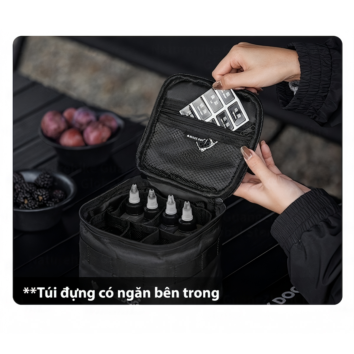 Blackdog Túi đựng chai lọ gia vị (kèm 7 lọ) Cắm Trại CBD2450XB019