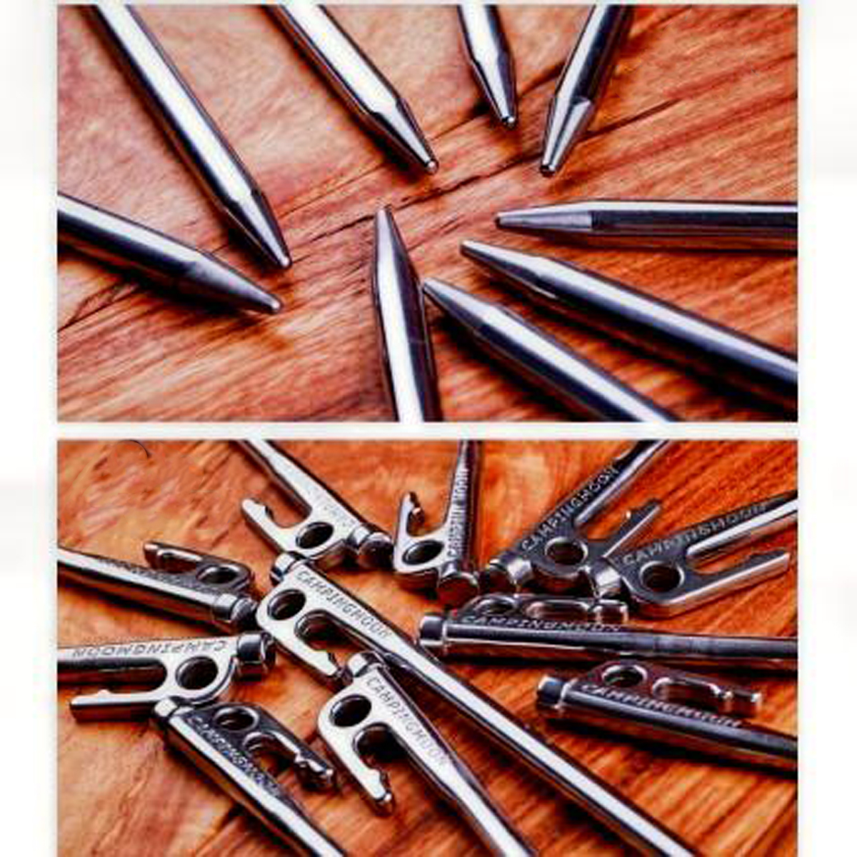 Campingmoon Bộ 4 Cọc Cắm Trại Cố Định Lều Thép Không Gỉ R20-4 / R26-4 / R30-4 / R35-4