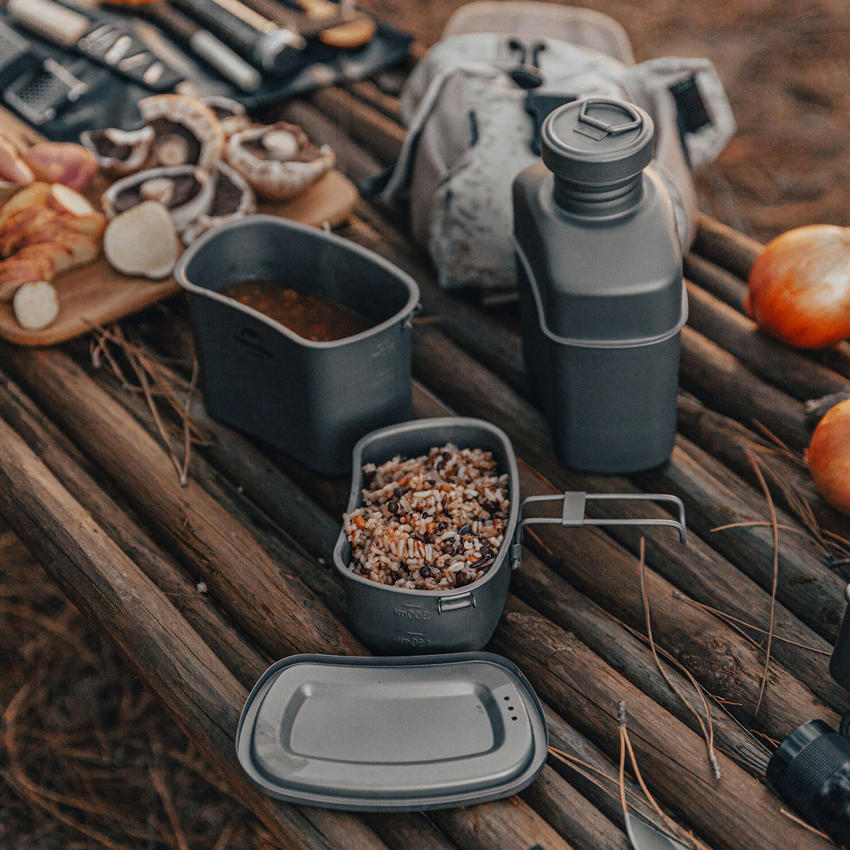 Bộ Bidong Cá nhân Titatium Cho Người Đi Rừng Naturehike