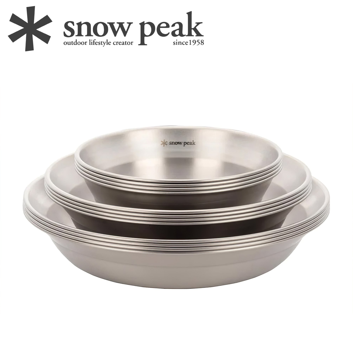 Bộ Chén Đĩa Cắm Trại Du Lịch ( bộ gia đình ) Snowpeak Tableware Set L Family