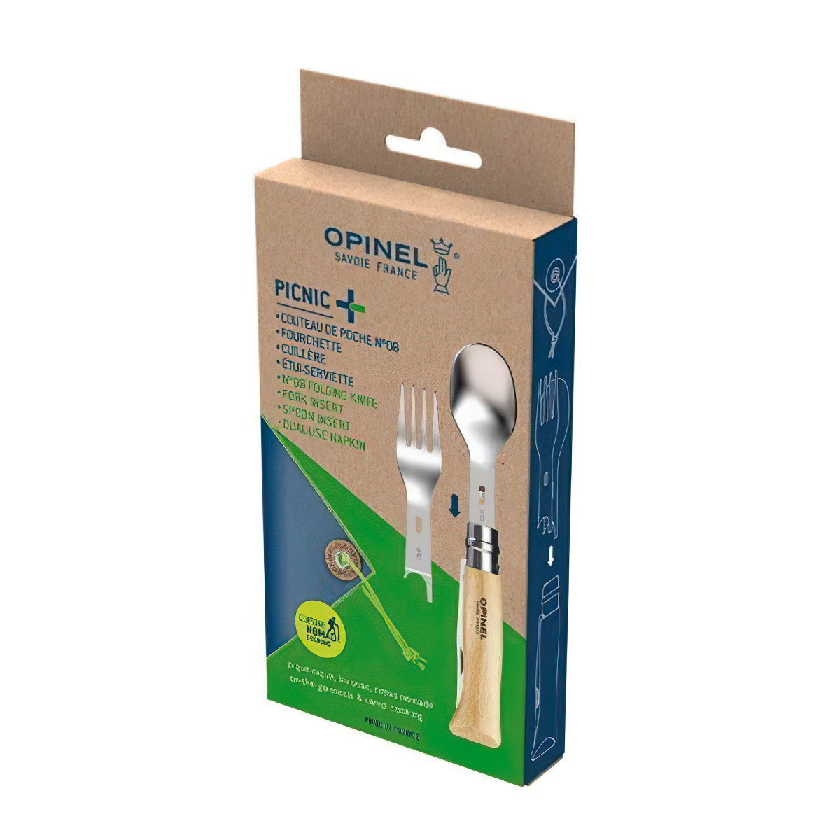 Bộ Dao Muỗng Nĩa Cắm Trại Opinel Picnic+ No.8