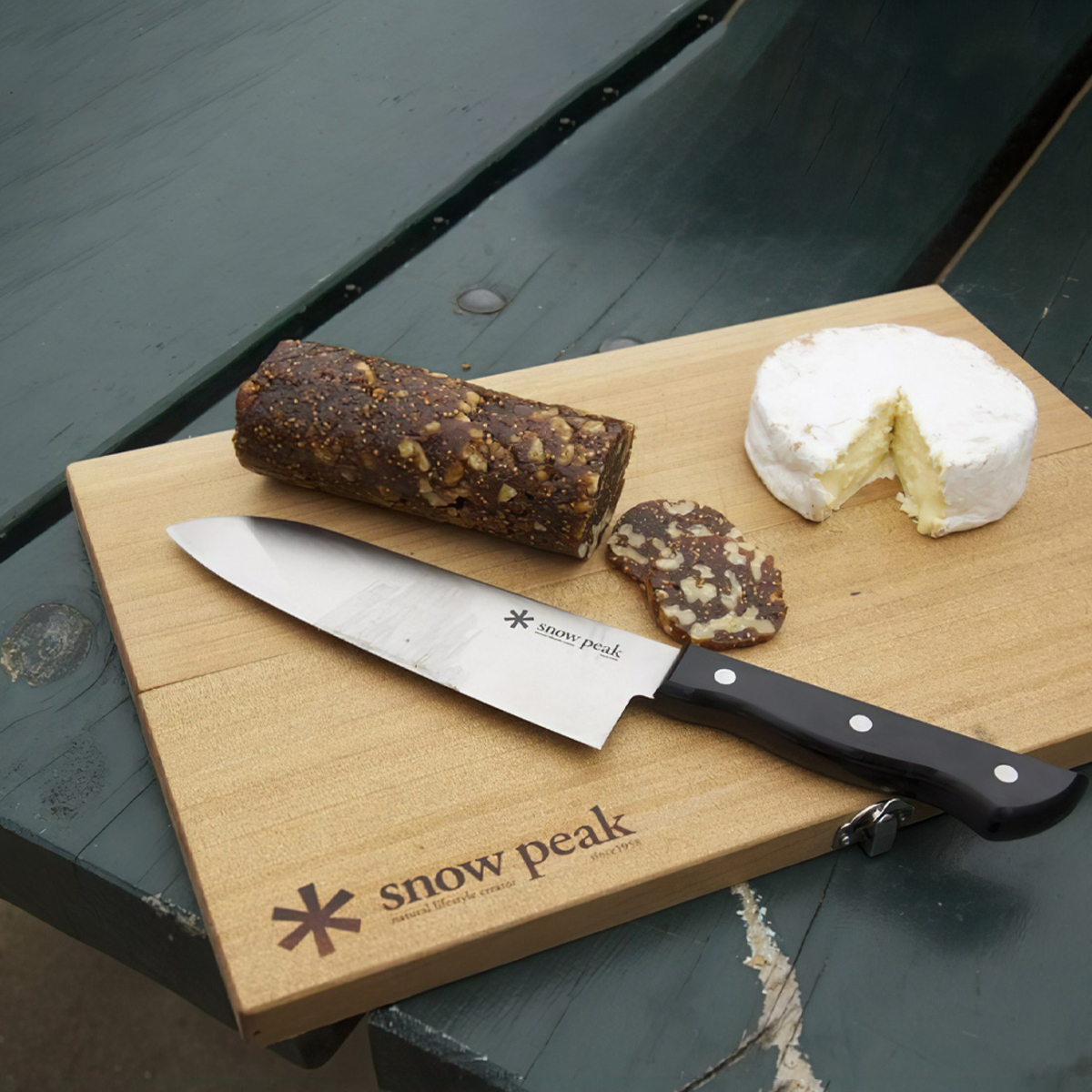 Bộ Dao Thớt Cắm Trại Du Lịch Snowpeak Chopping Board Set L