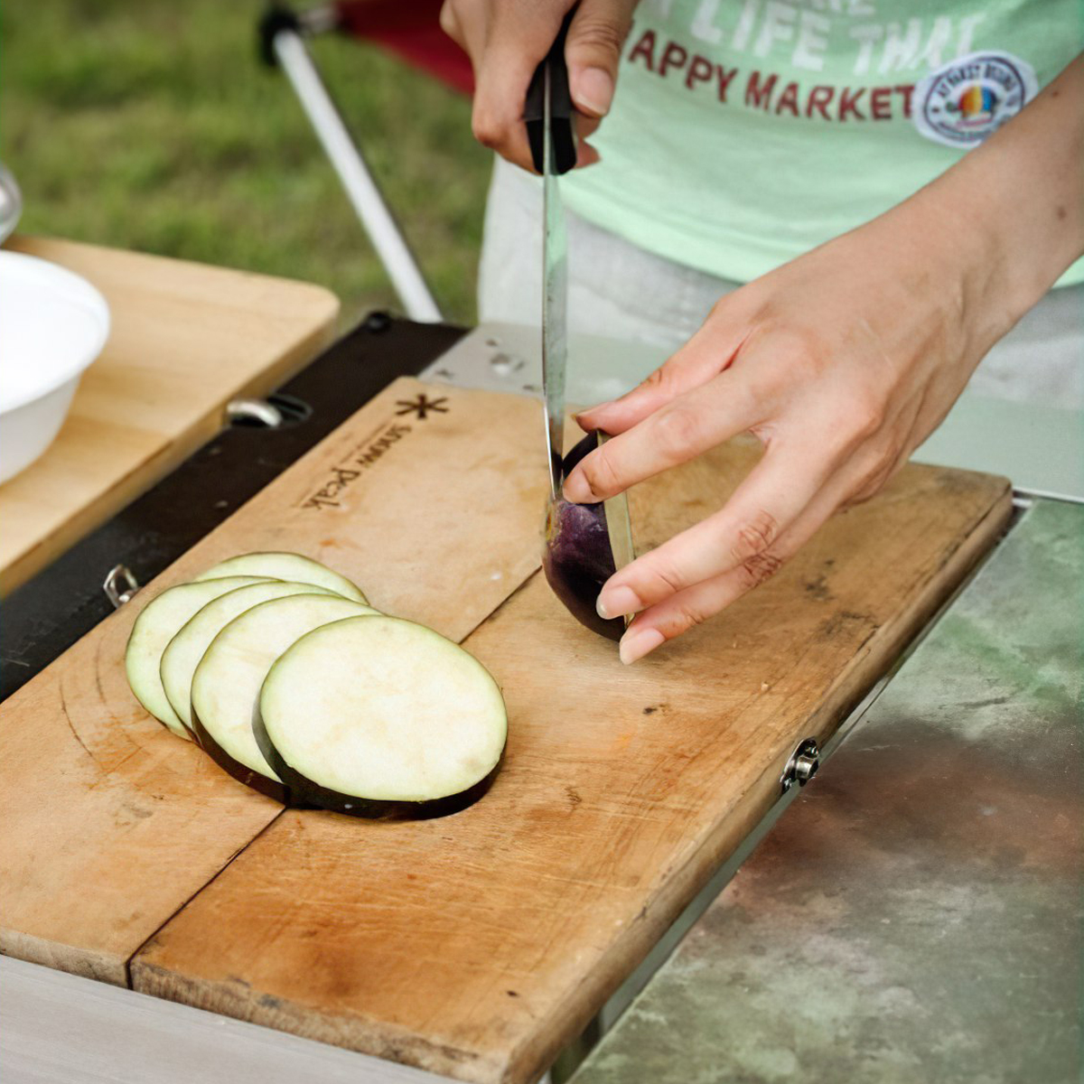 Snowpeak Bộ Dao Thớt Cắm Trại Du Lịch Chopping Board Set M