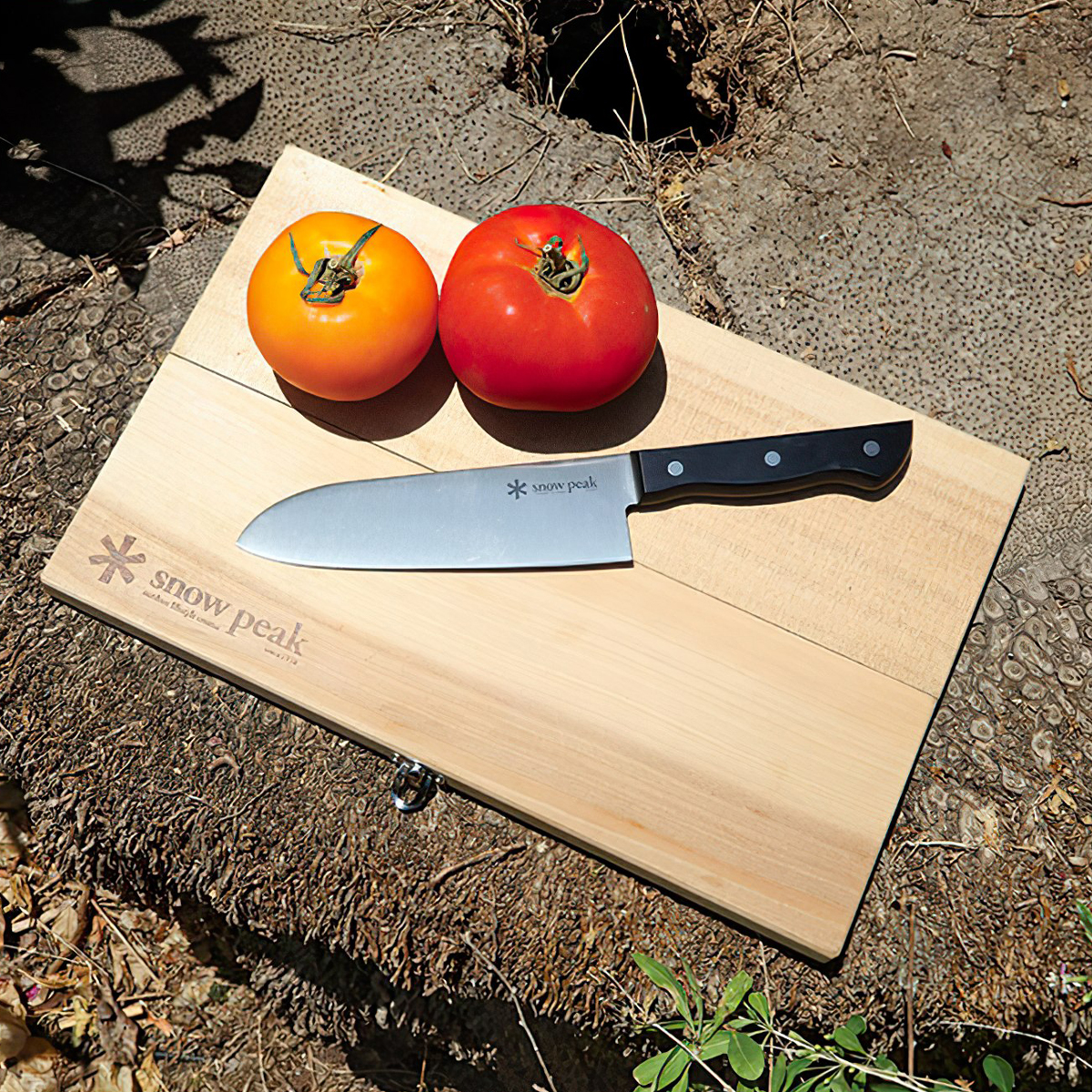 Snowpeak Bộ Dao Thớt Cắm Trại Du Lịch Chopping Board Set M