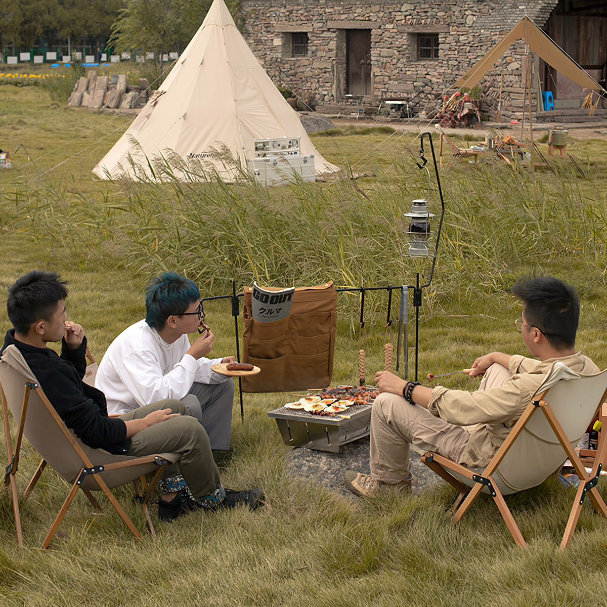 Naturehike Bộ Dụng Cụ BBQ Cắm Trại 4 Trong 1 Glamping Four-Piece Barbecue Tool Set