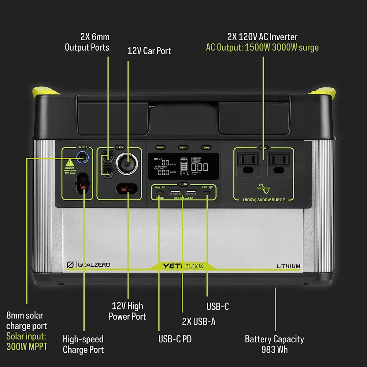 Bộ Lưu Điện Cắm Trại Goal Zero Yeti 1000X Portable Power Station