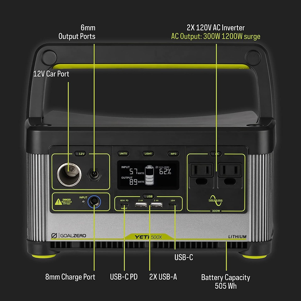 Bộ Lưu Điện Cắm Trại Goal Zero Yeti 500X Portable Power Station