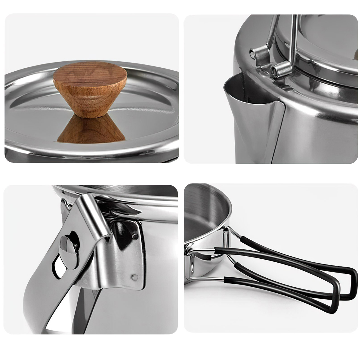 Naturehike Bộ Nồi Cắm Trại Inox Xếp Gọn NH22CJ005