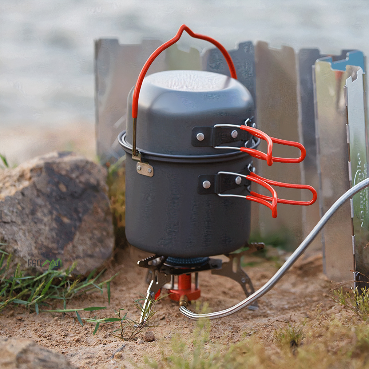 Naturehike Bộ nồi dã ngoại 4 chiếc có móc treo