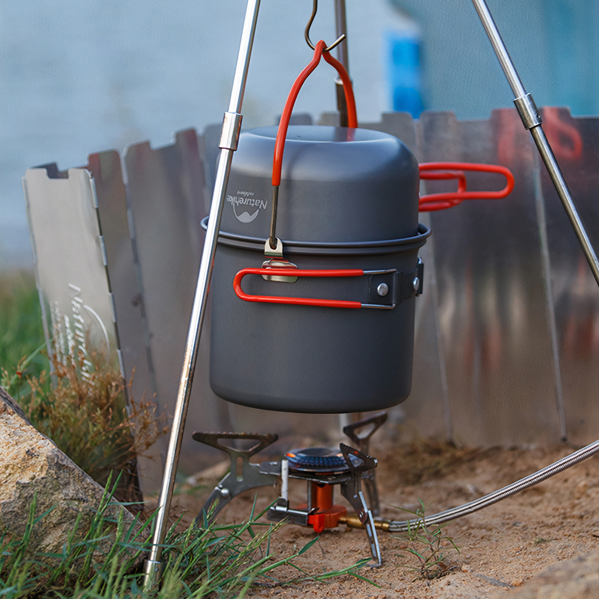 Naturehike Bộ nồi dã ngoại 4 chiếc có móc treo