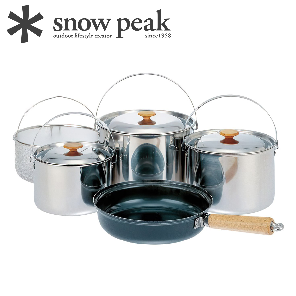 Bộ Nồi Nấu  Cắm Trại Du Lịch Snowpeak Field Cooker Pro.1