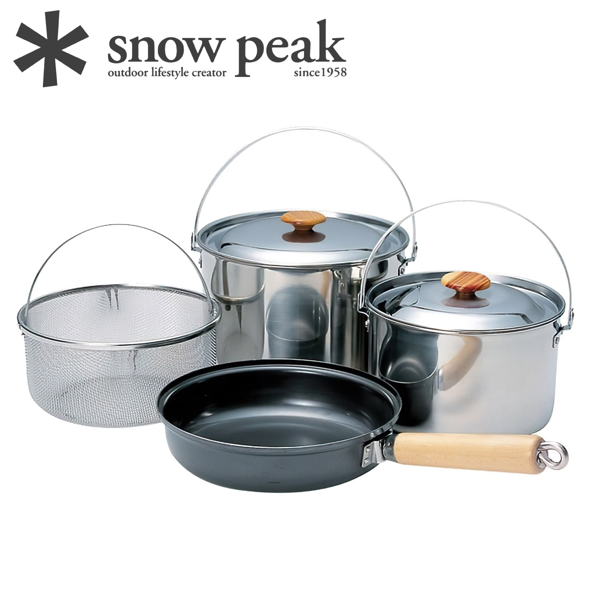 Bộ Nồi Nấu Cắm Trại Du Lịch Snowpeak Field Cooker Pro.3