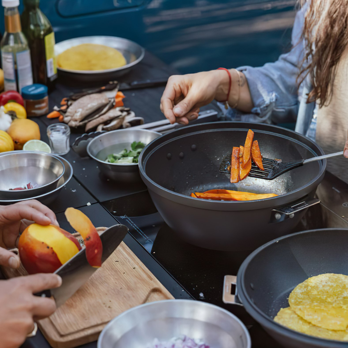 Snowpeak Bộ Nồi Nấu Nấu Cắm Trại Du Lịch Field Cooker Pro