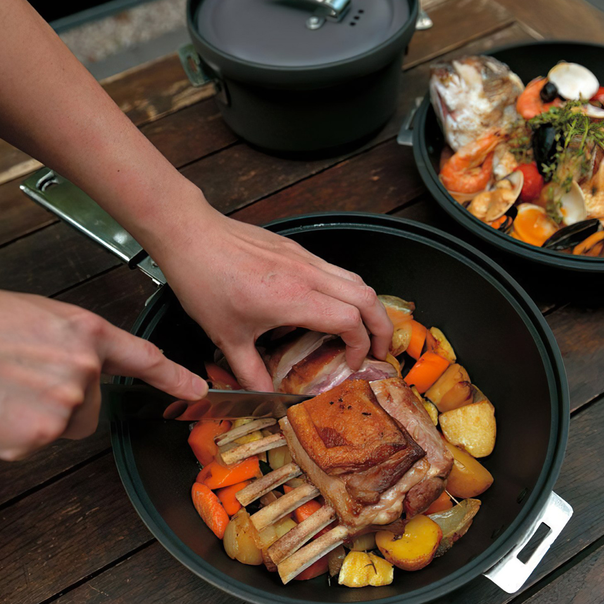 Snowpeak Bộ Nồi Nấu Nấu Cắm Trại Du Lịch Field Cooker Pro