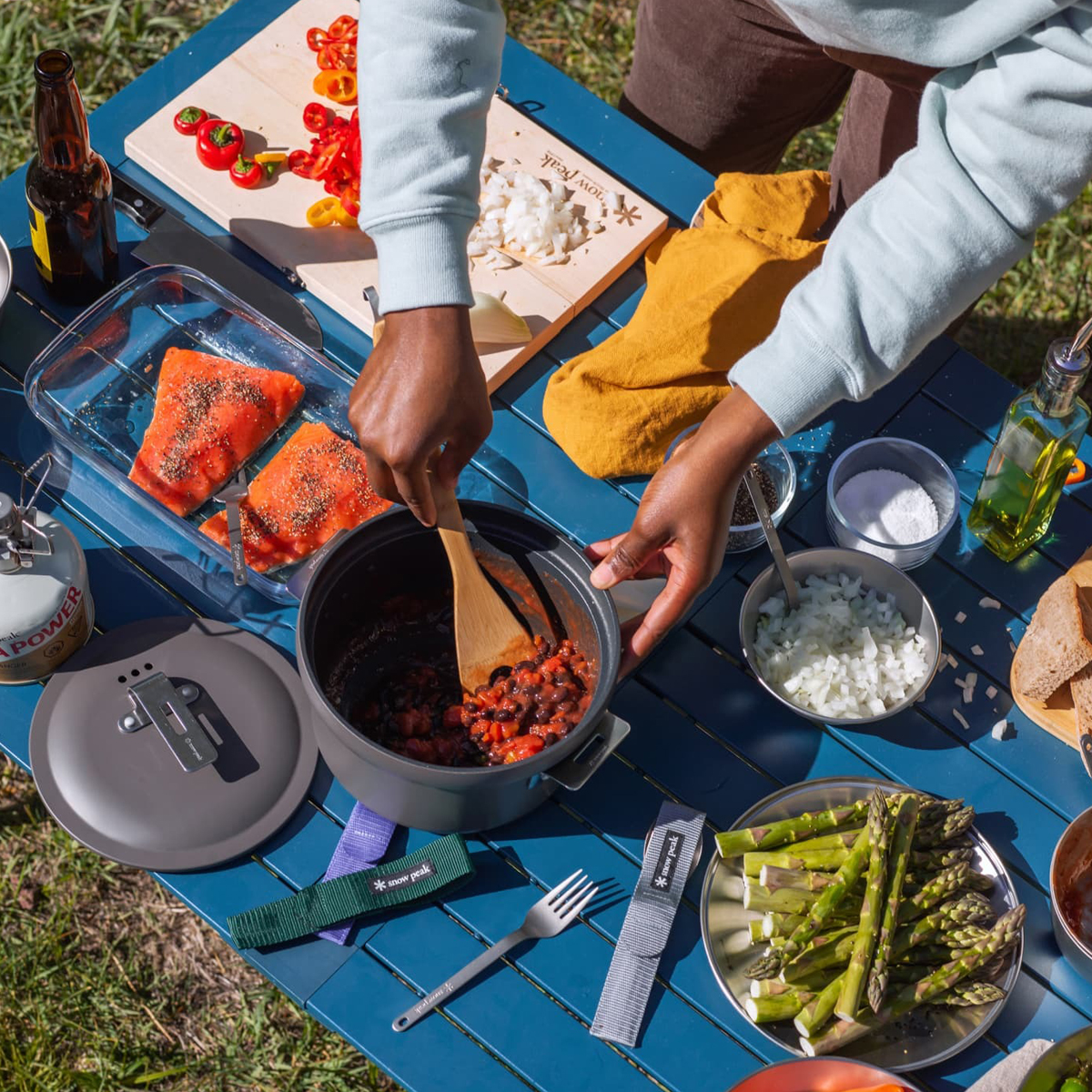 Snowpeak Bộ Nồi Nấu Nấu Cắm Trại Du Lịch Field Cooker Pro