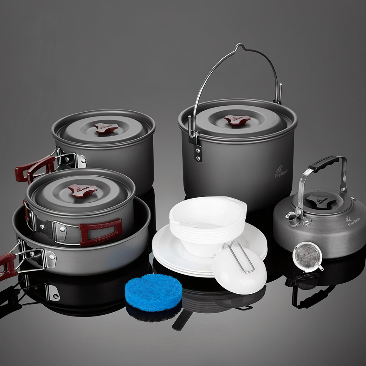 Fire Maple FMC-212 Bộ Nồi Nhôm (5 món) Cắm Trại