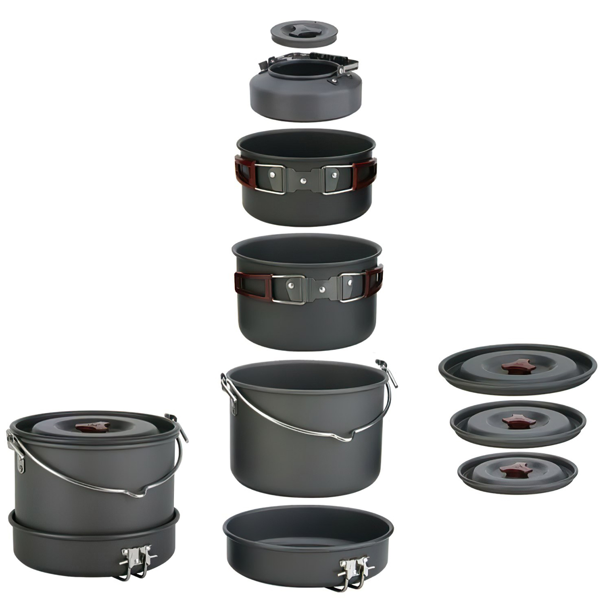 Fire Maple FMC-212 Bộ Nồi Nhôm (5 món) Cắm Trại