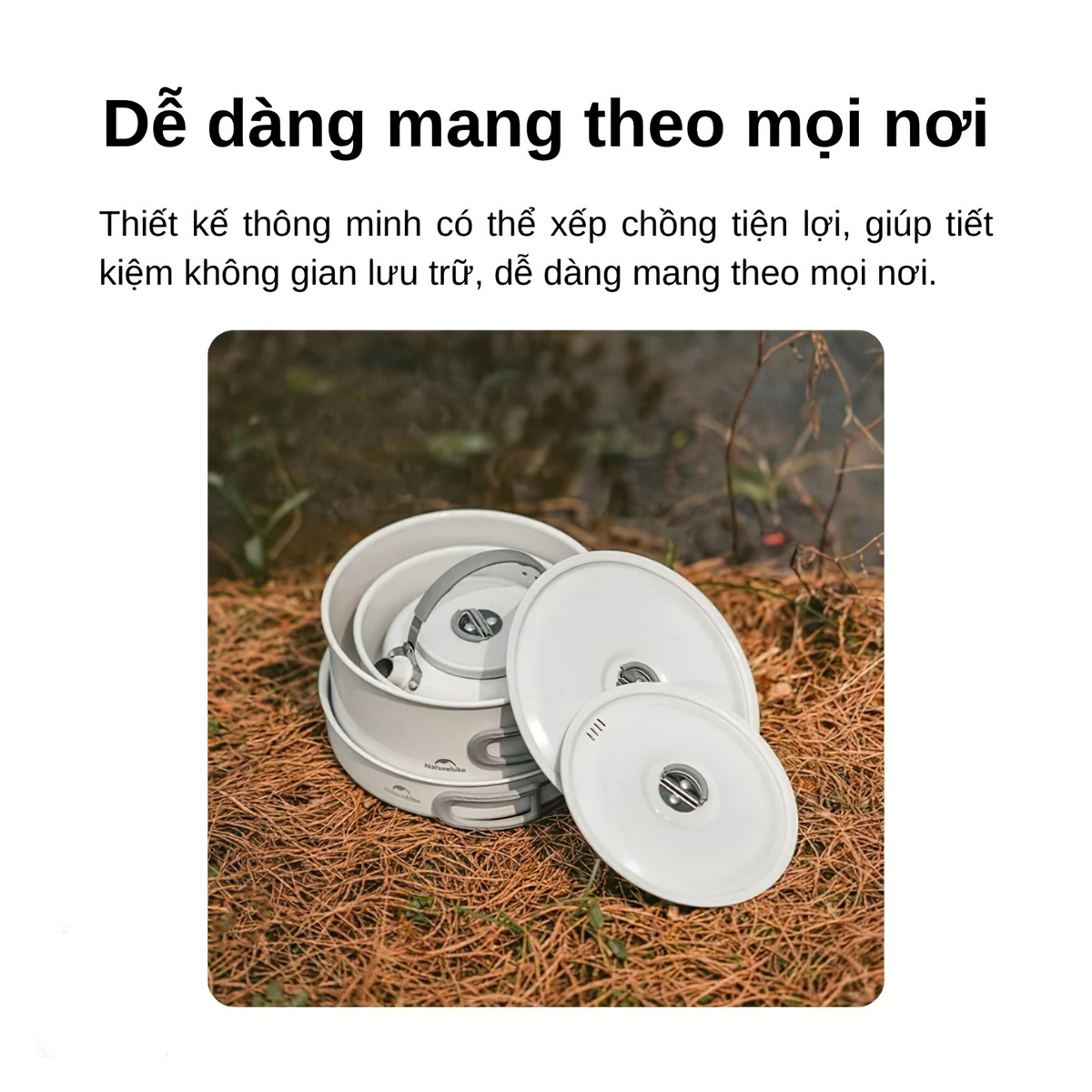Naturehike Bộ Nồi Tráng Men Cắm Trại Cao Cấp CNK2450CF013