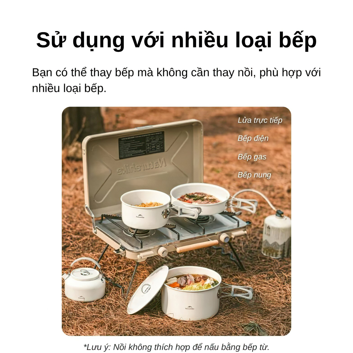 Naturehike Bộ Nồi Tráng Men Cắm Trại Cao Cấp CNK2450CF013