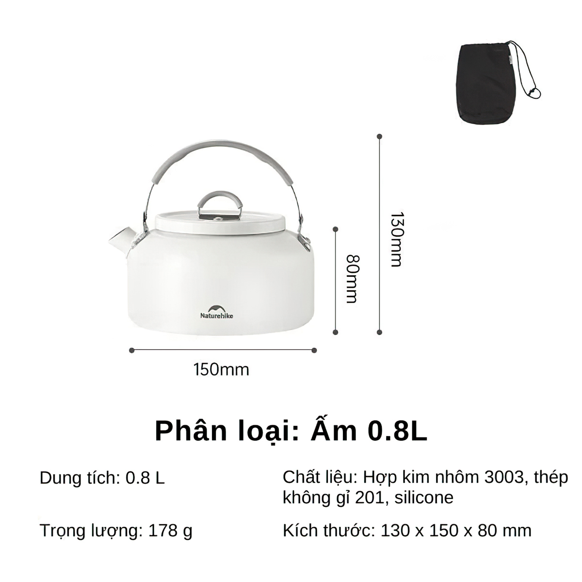 Naturehike Bộ Nồi Tráng Men Cắm Trại Cao Cấp CNK2450CF013