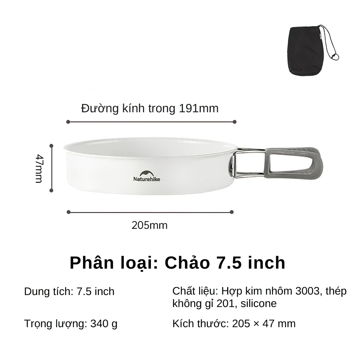 Naturehike Bộ Nồi Tráng Men Cắm Trại Cao Cấp CNK2450CF013