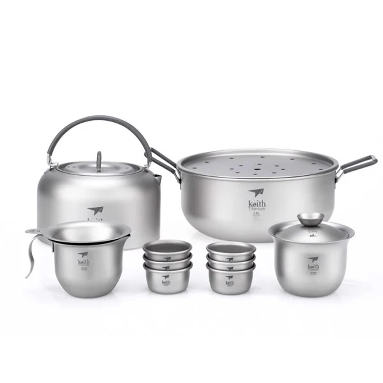 Bộ Pha Trà Dã Ngoại Keith Titanium (10pcs)