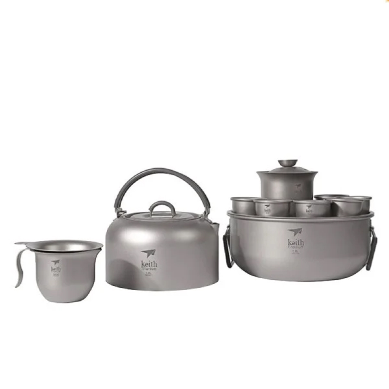 Bộ Pha Trà Dã Ngoại Keith Titanium (10pcs)