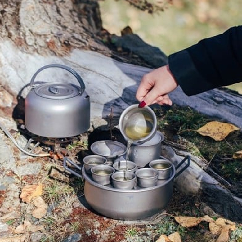 Bộ Pha Trà Dã Ngoại Keith Titanium (10pcs)