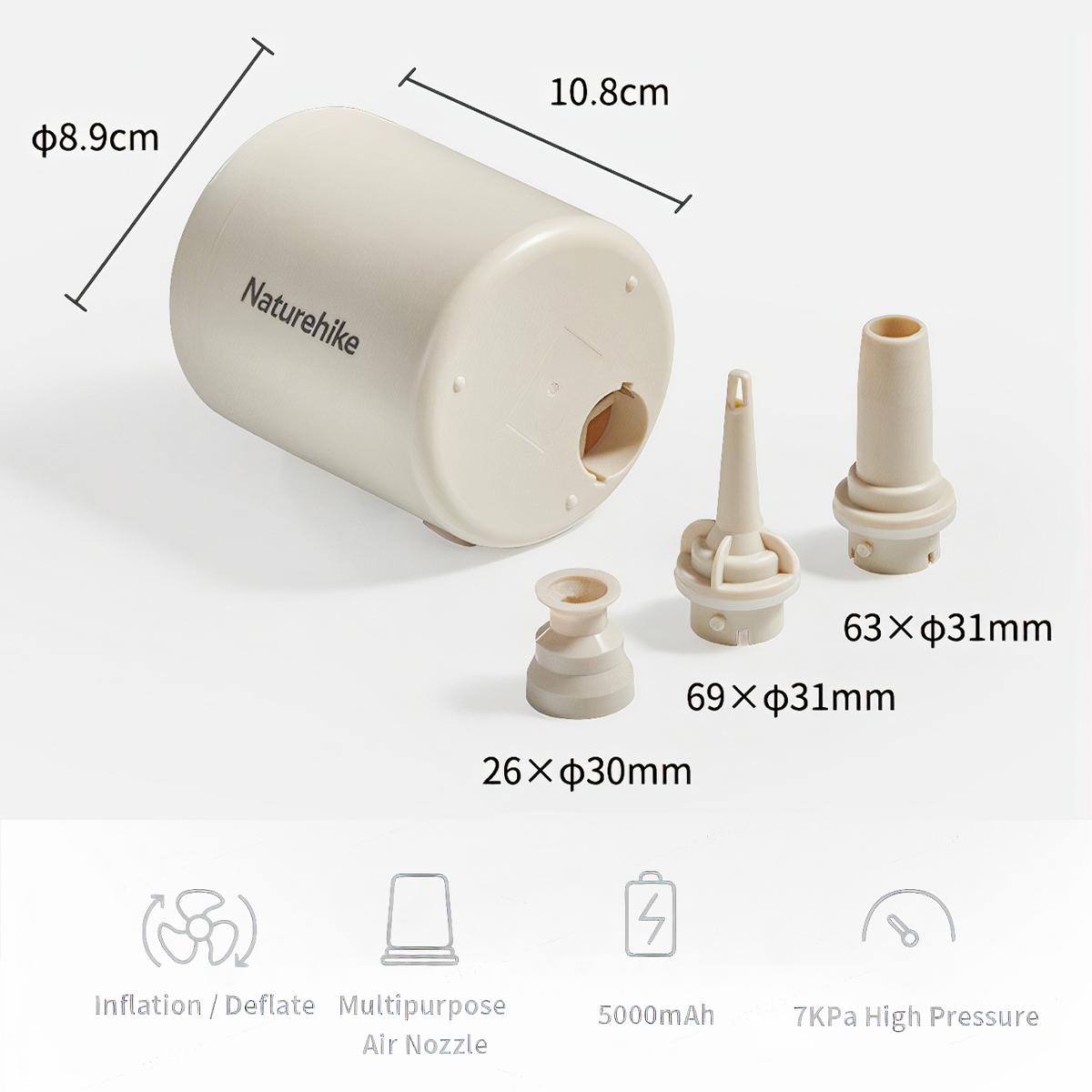 Bơm Điện Mini Cầm Tay Naturehike