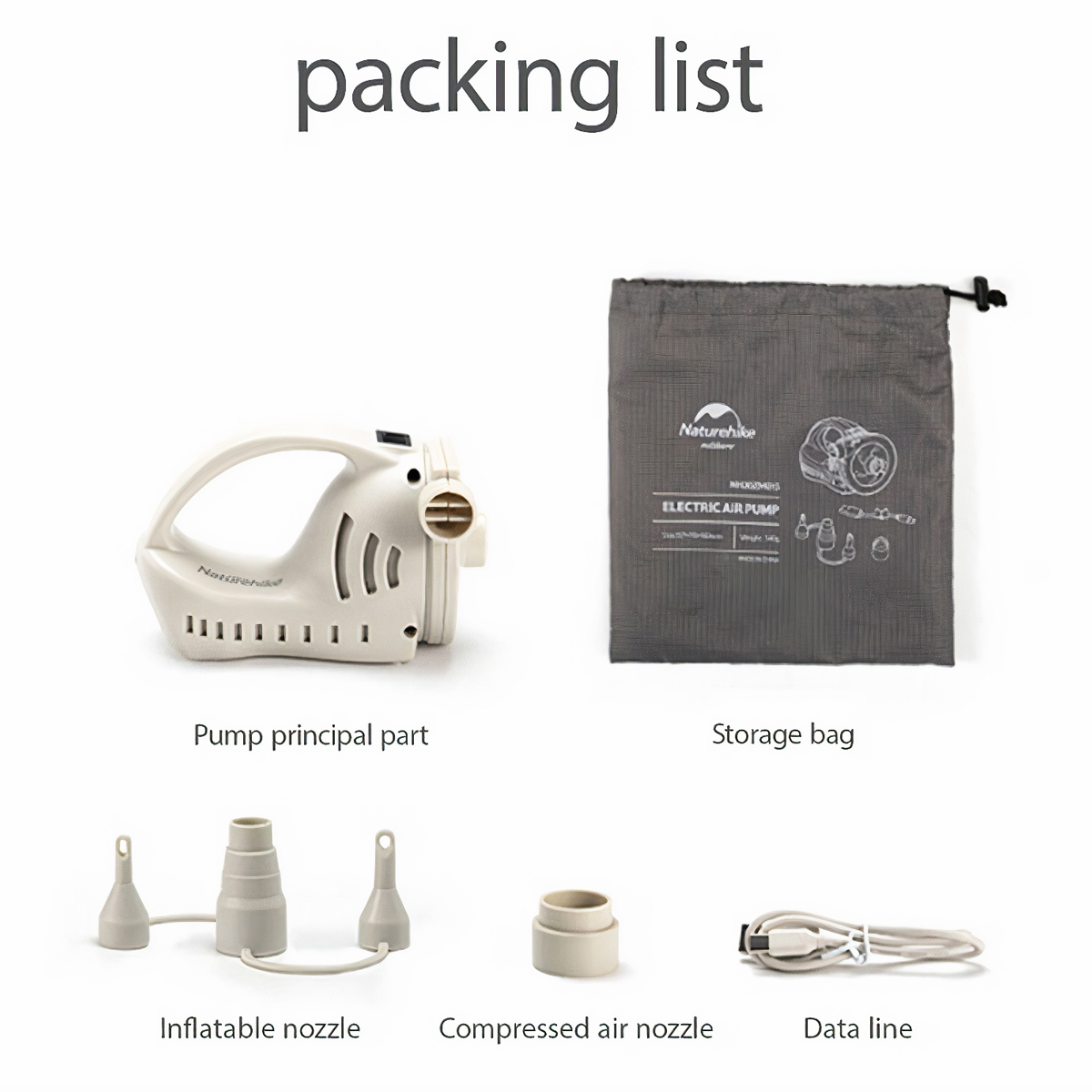 Bơm Hơi Đa Năng – Pin 2000 mAh Naturehike