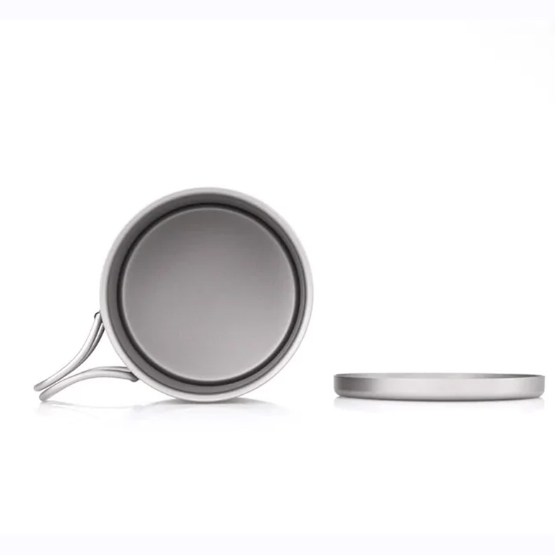 Ca Keith Double-Wall Titanium Mug with Folding Handle and Lid 300ml