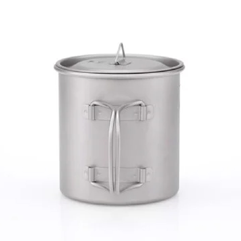 Ca titanium Keith 550ml không nắp, tay cầm gập, chụp nghiêng