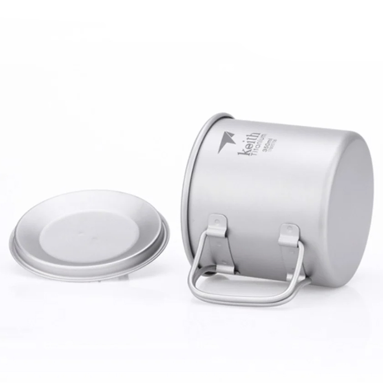 Ca titanium 1 lớp có tay cầm (350ml) – có kèm túi lưới